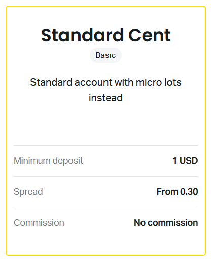 Standard Cent ගිණුම